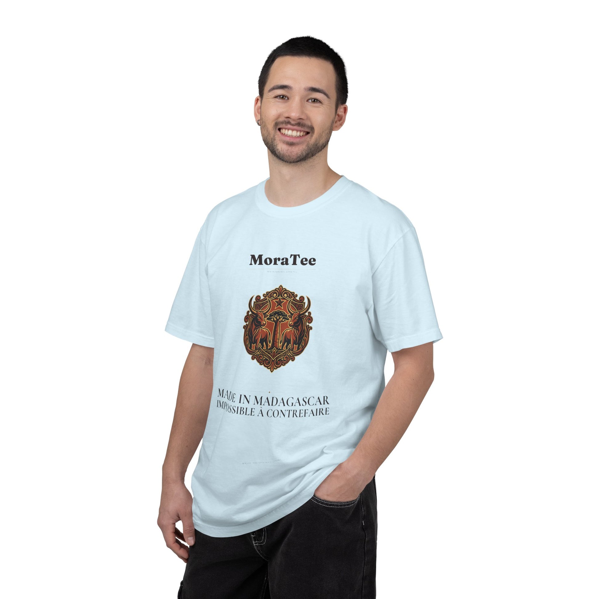T-Shirt - MoraTee 'Made in Madagascar' Vintage Crest Graphic