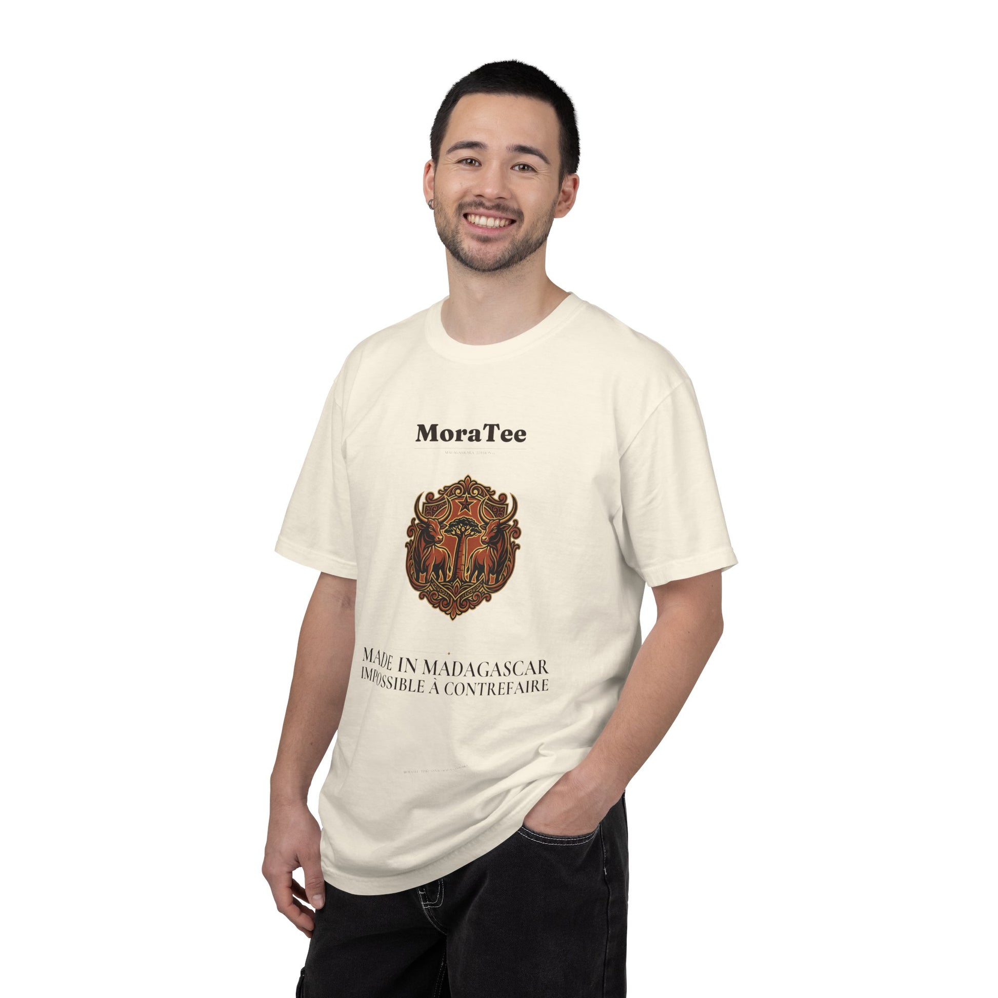 T-Shirt - MoraTee 'Made in Madagascar' Vintage Crest Graphic
