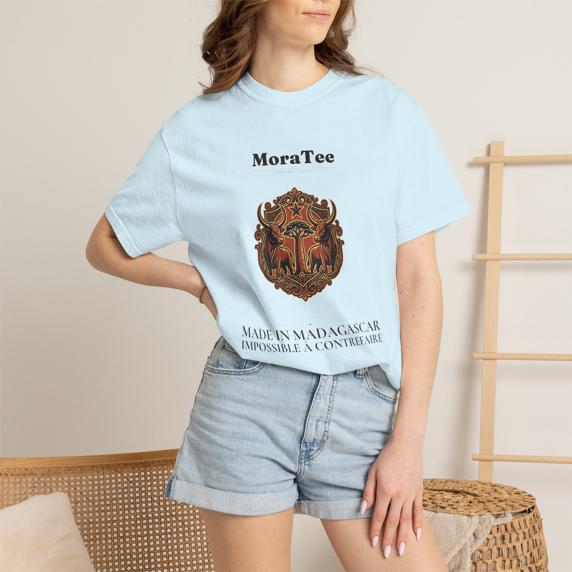 T-Shirt - MoraTee 'Made in Madagascar' Vintage Crest Graphic