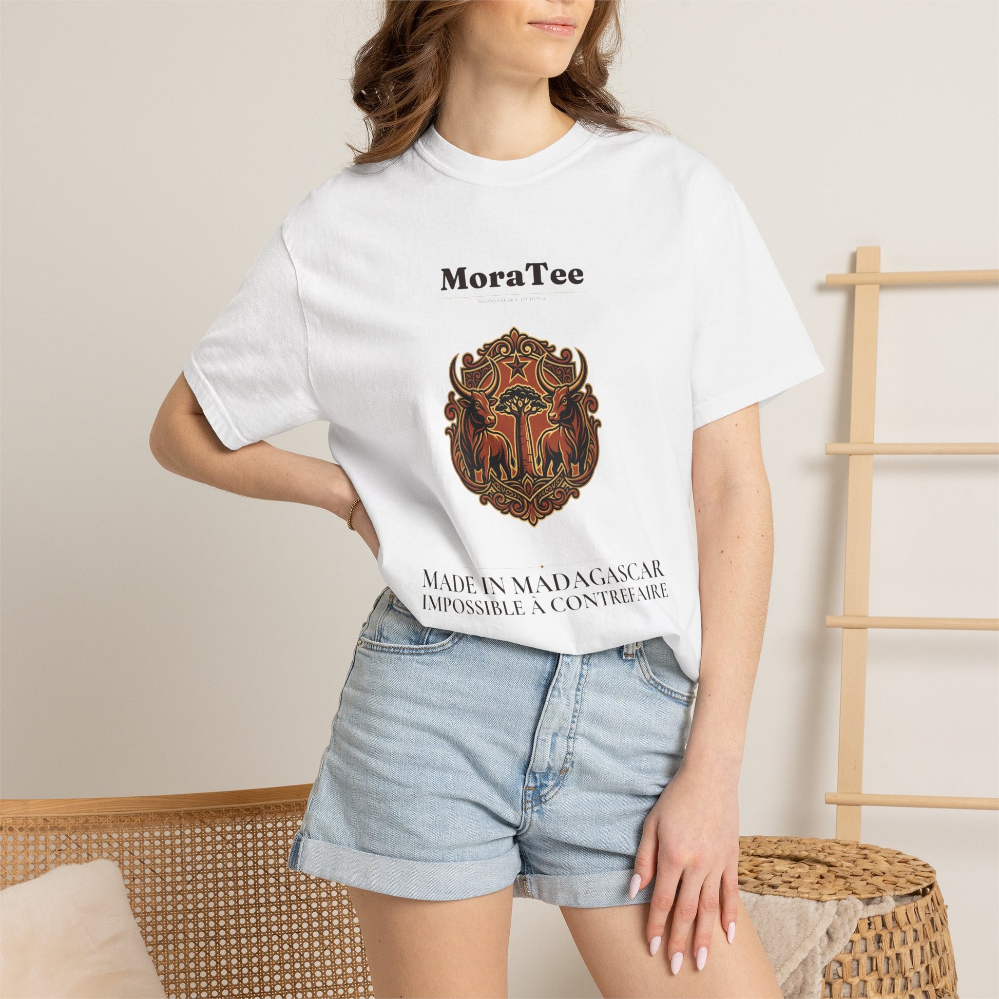 T-Shirt - MoraTee 'Made in Madagascar' Vintage Crest Graphic