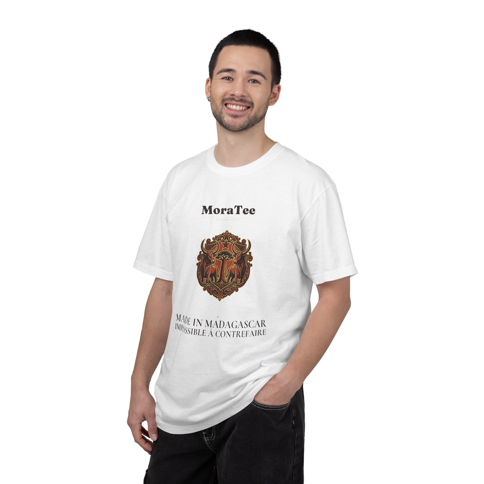 T-Shirt - MoraTee 'Made in Madagascar' Vintage Crest Graphic
